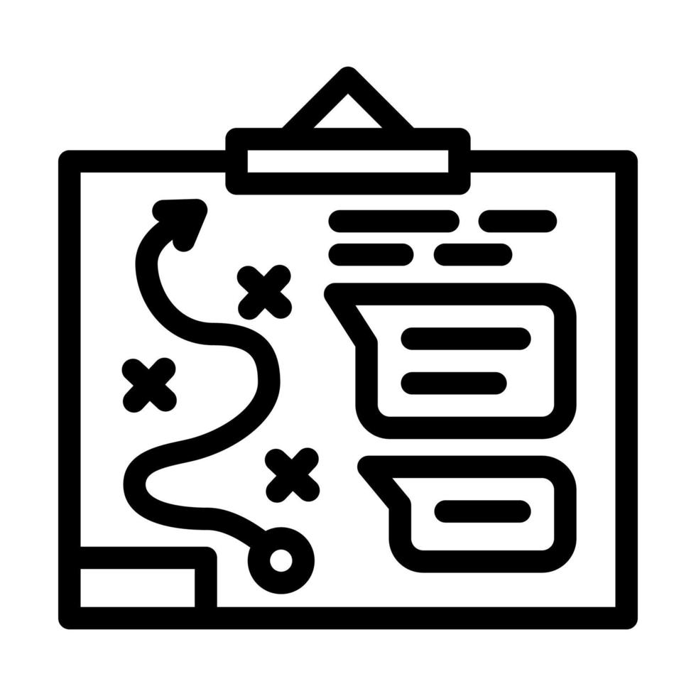 plan d'affaires stratégie ligne icône illustration vectorielle vecteur