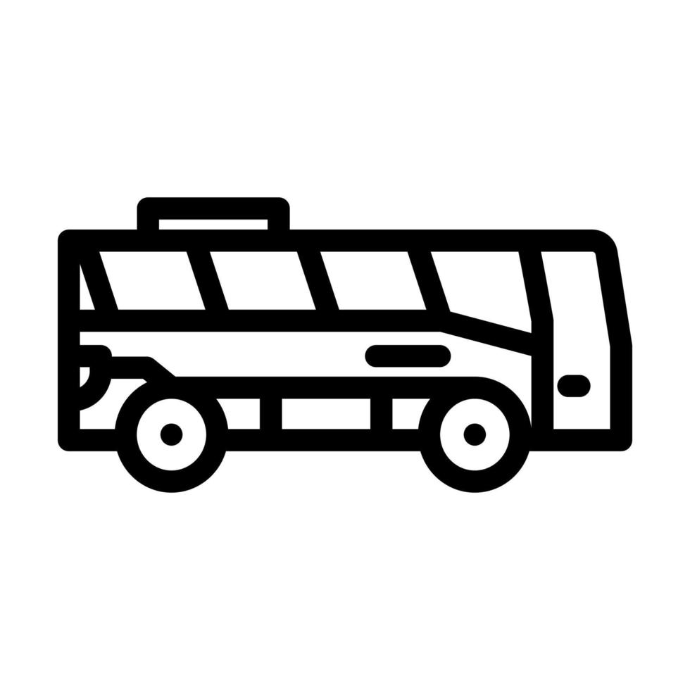 illustration vectorielle de l'icône de la ligne de transport urbain de bus vecteur