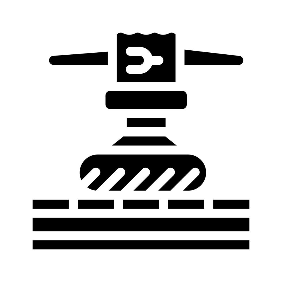 illustration vectorielle d'icône de glyphe de polissage de plancher en bois vecteur