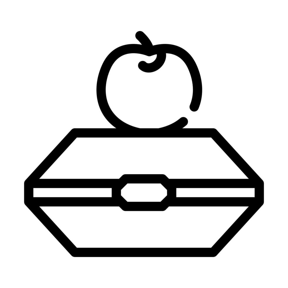 nourriture dans l'illustration vectorielle de l'icône de la ligne de la boîte vecteur