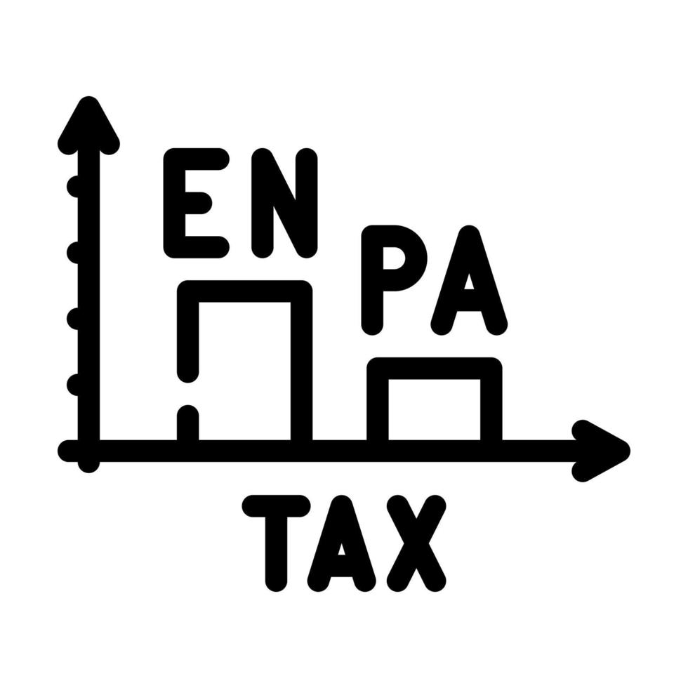 illustration vectorielle d'icône de ligne d'impôt infographique vecteur