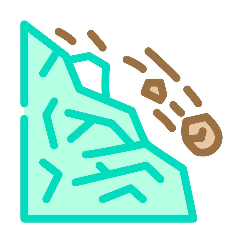 illustration vectorielle d'icône de couleur de catastrophe de glissement de terrain vecteur