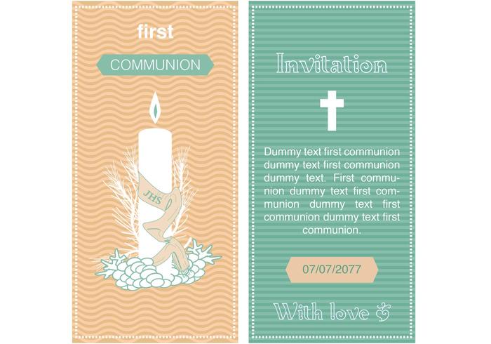 Vecteur d'invitation de première communion