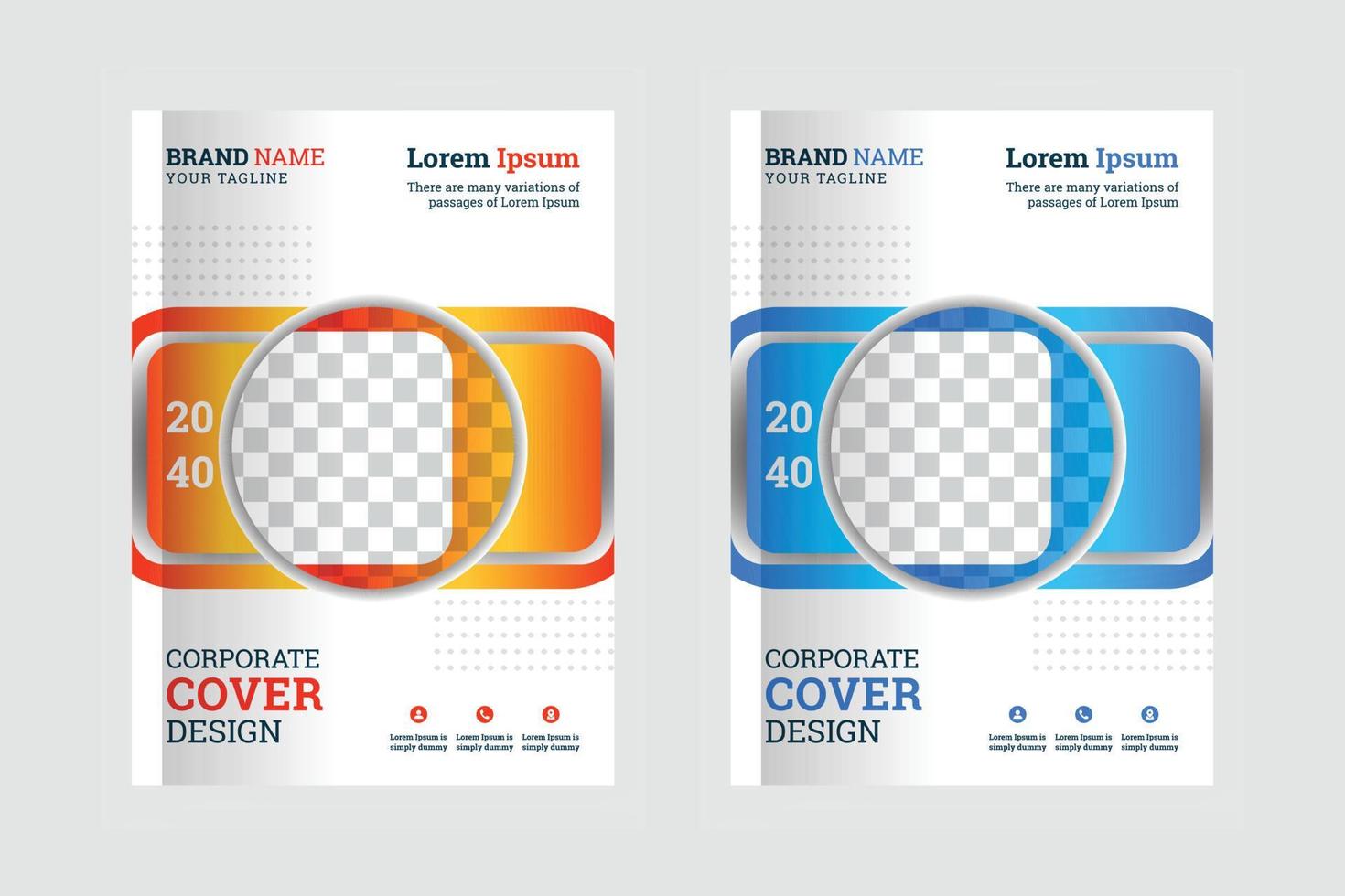 modèle de conception de couverture de livre d'entreprise professionnelle ou conception de couverture de brochure vecteur