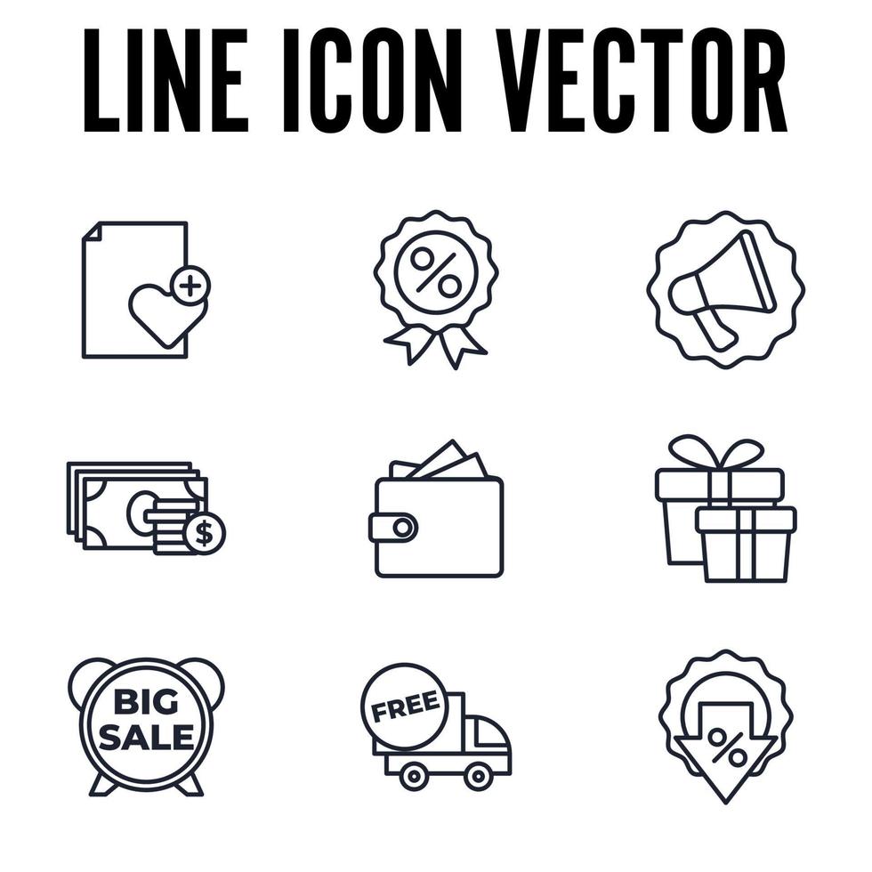 modèle de symbole d'icône de jeu de grande vente de vendredi noir pour l'illustration vectorielle de logo de collection de conception graphique et web vecteur