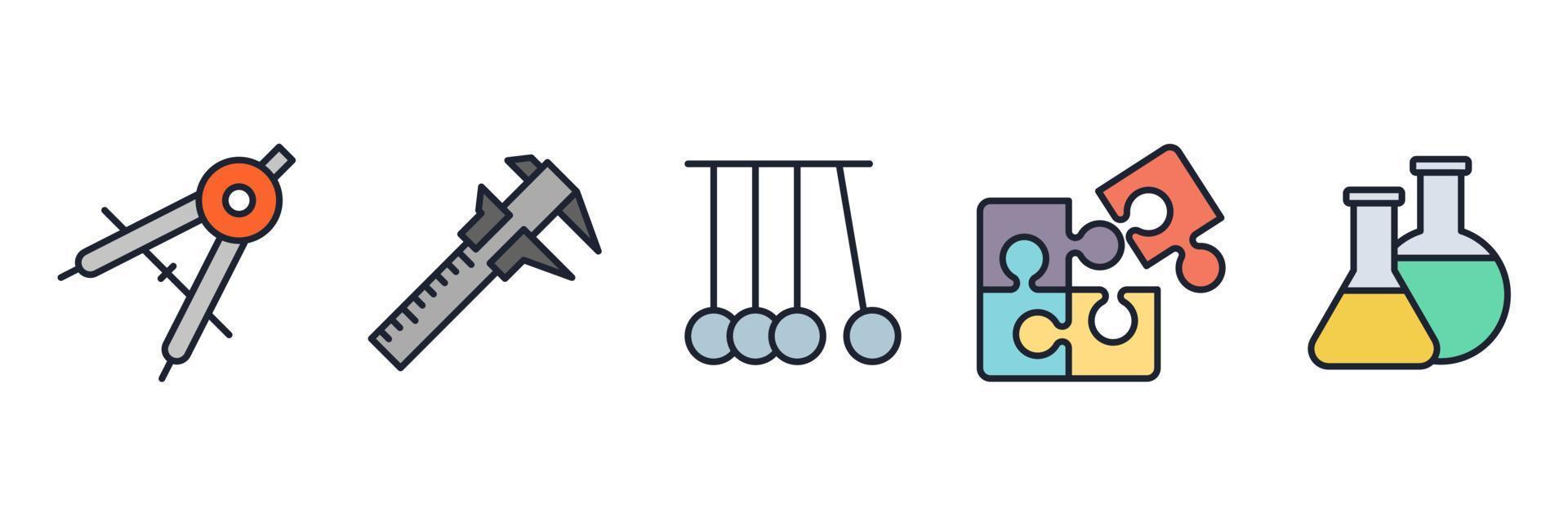 modèle de symbole d'icône de jeu scientifique pour illustration vectorielle de logo de collection de conception graphique et web vecteur