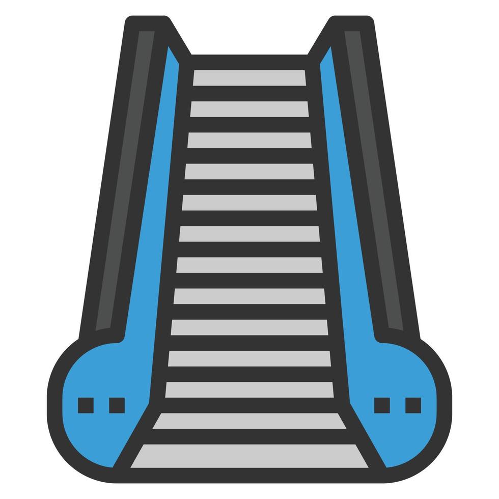 icône d'escalator symbole vecteur conception simple pour l'utilisation dans les infographies de logo de rapport web graphique