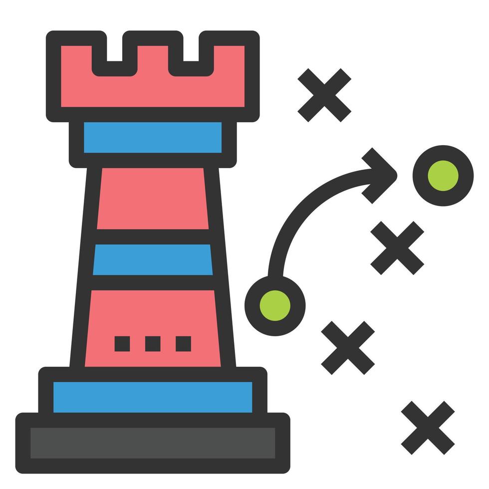 illustration vectorielle d'icône tactique, entreprise vecteur