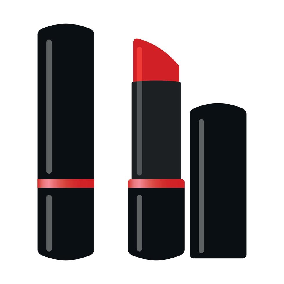 animé rouge à lèvres ensemble icône clipart logo vecteur maquillage illustration image
