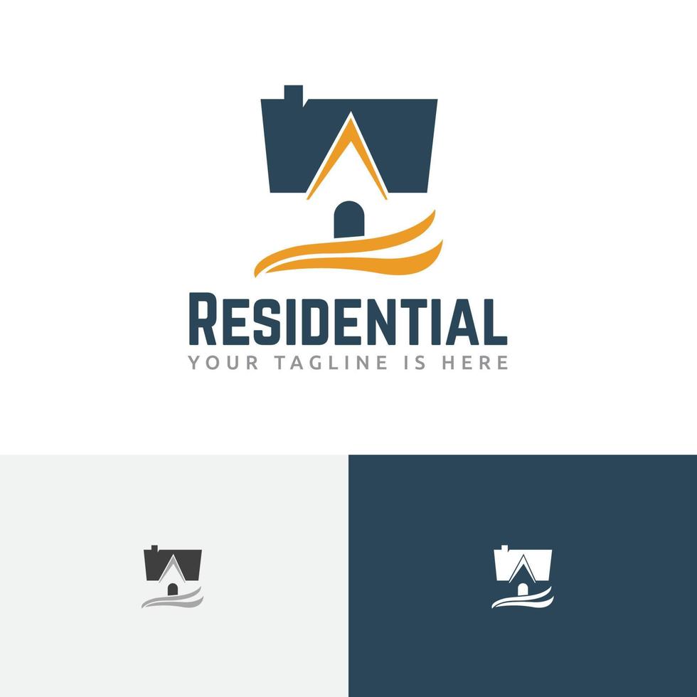 maison accueil immobilier logement résidentiel moderne logo vecteur