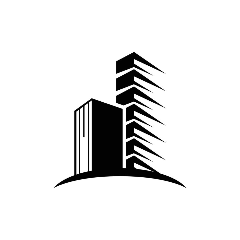 immobilier, bâtiment, logo, icône, conception, vecteur