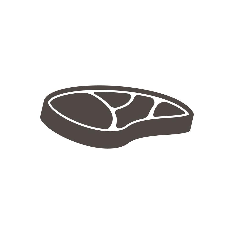 vecteur de conception icône logo steak