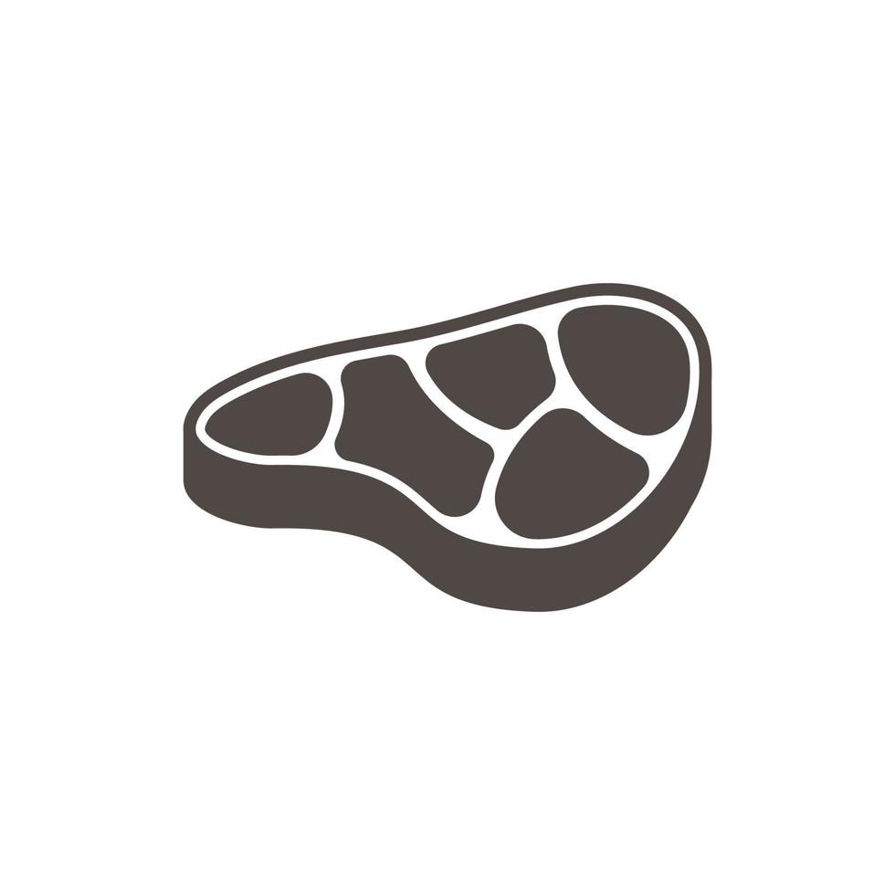 vecteur de conception icône logo steak