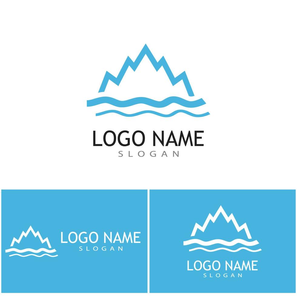 ice berg logo modèle vecteur symbole nature