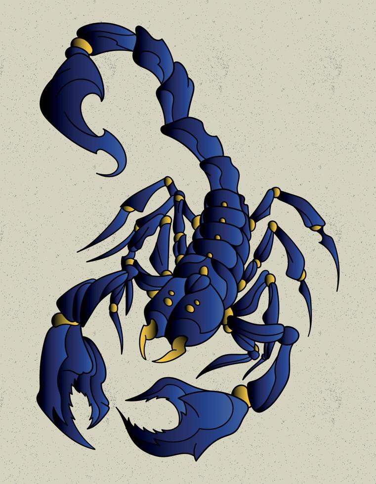 art de tatouage scorpion vecteur