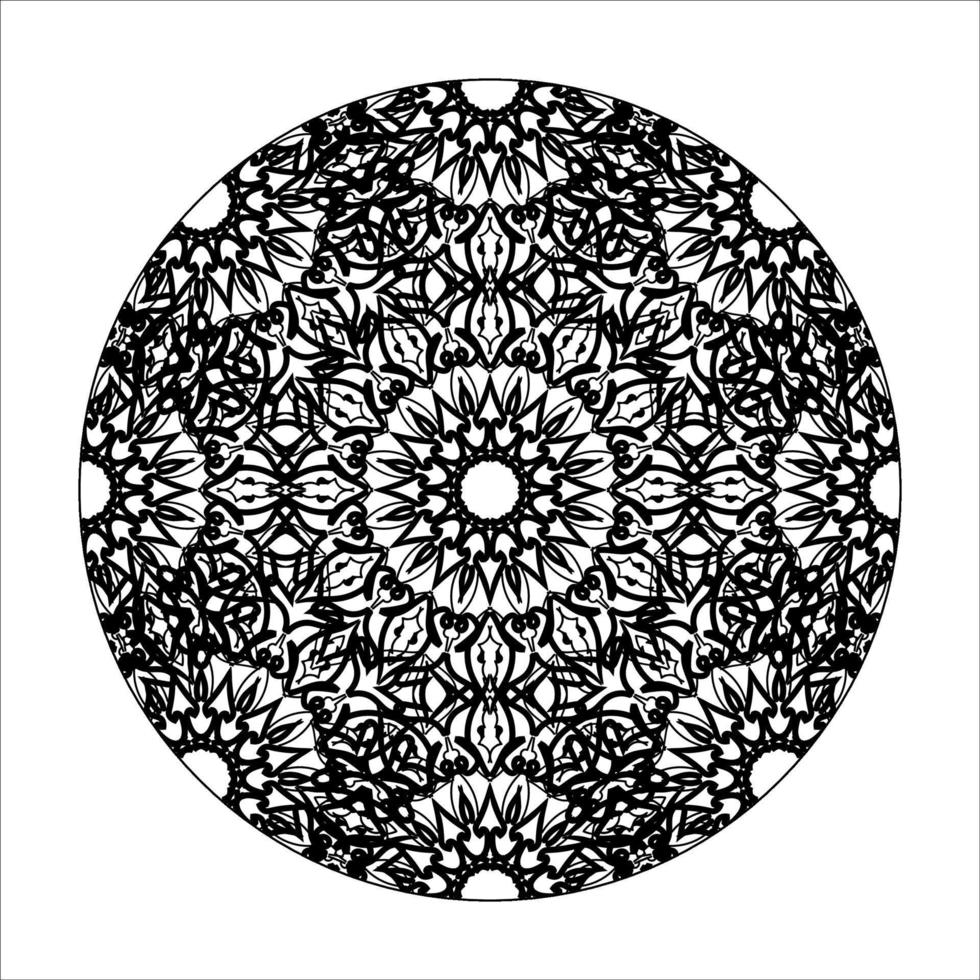 mandala dessiné à la main. décoration en ornement de doodle oriental ethnique. vecteur