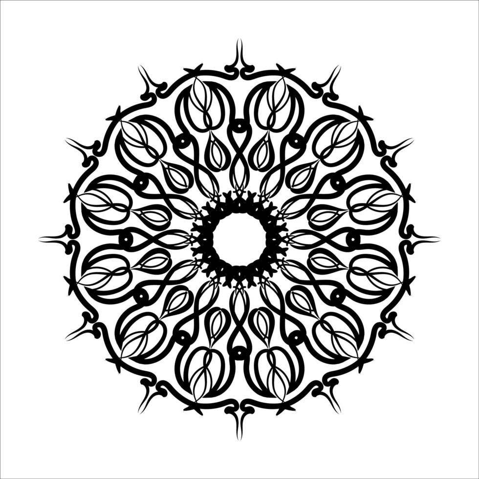 mandala dessiné à la main. décoration en ornement de doodle oriental ethnique. vecteur