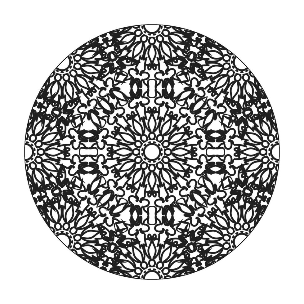 mandala dessiné à la main. décoration en ornement de doodle oriental ethnique. vecteur