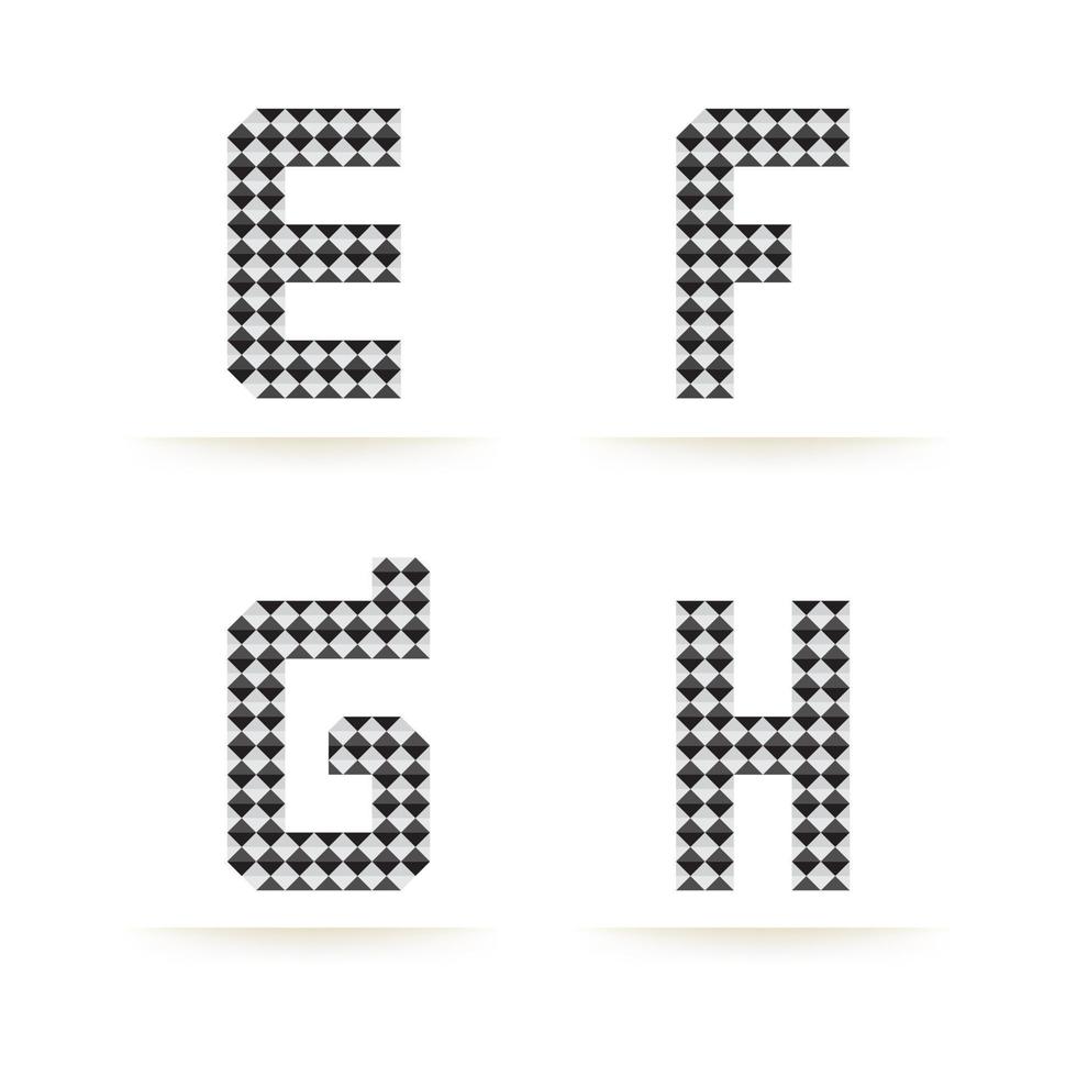 jeu d'alphabet, illustration vectorielle. style de bloc. vecteur