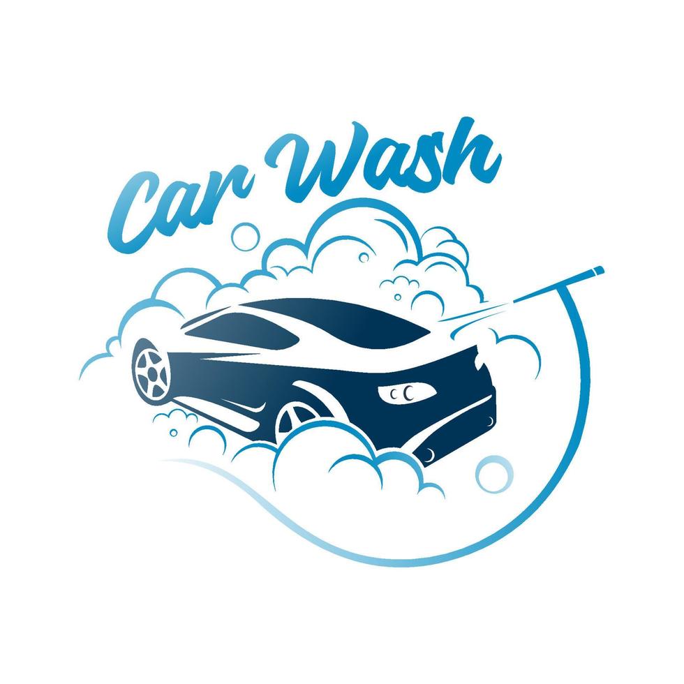 illustration de modèle de vecteur de logo de lavage de voiture