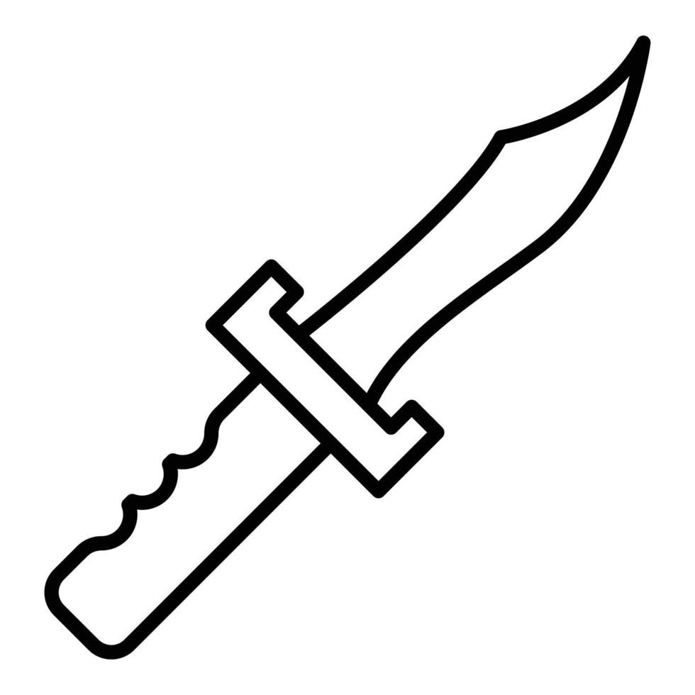 style d'icône de couteau sauvage vecteur