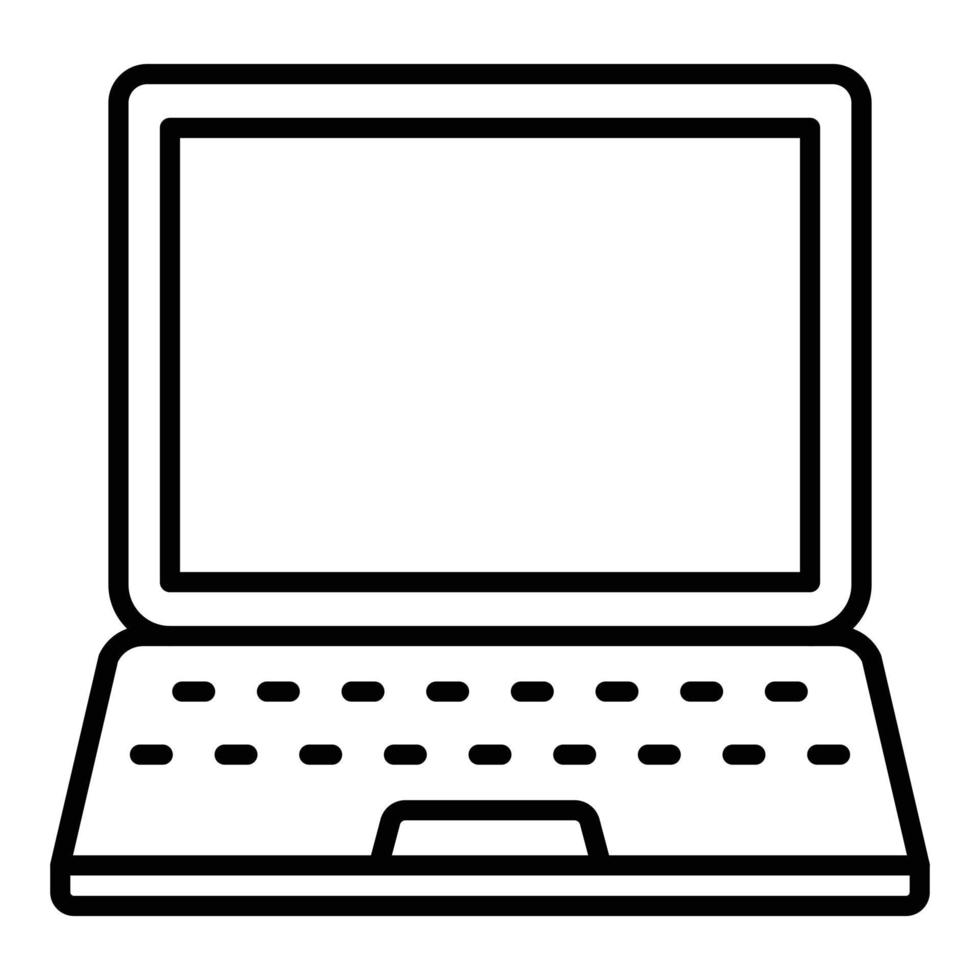 style d'icône d'ordinateur portable vecteur