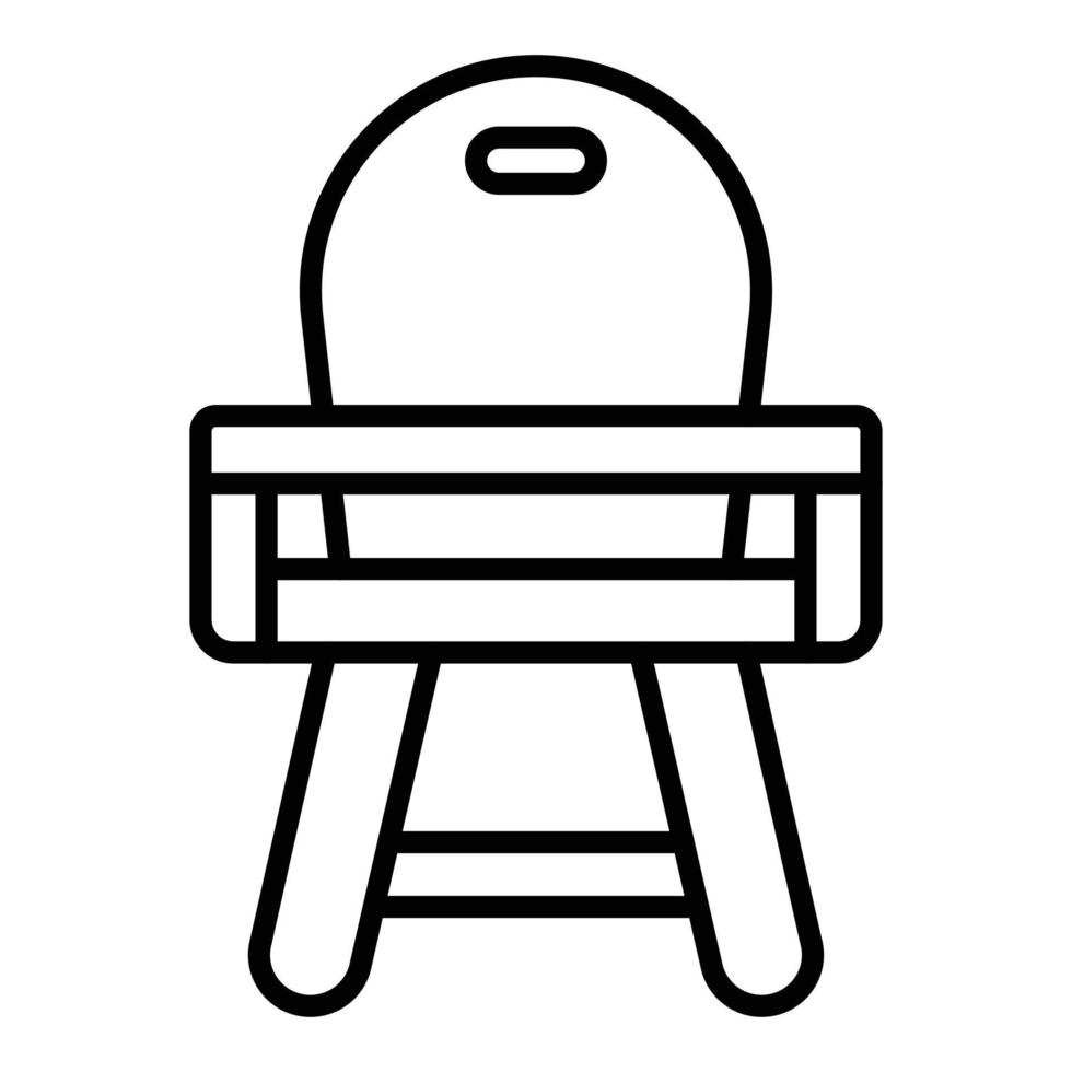 style d'icône de chaise bébé vecteur