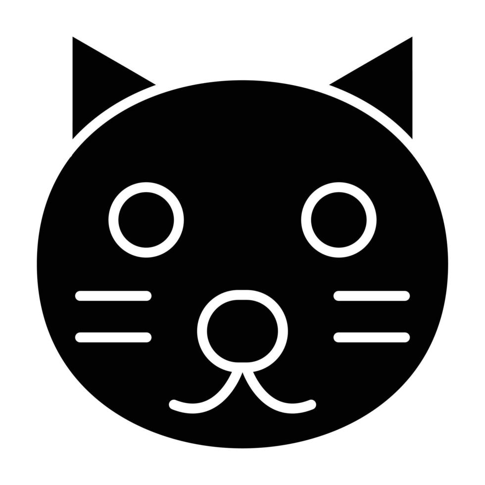 style d'icône de chat vecteur