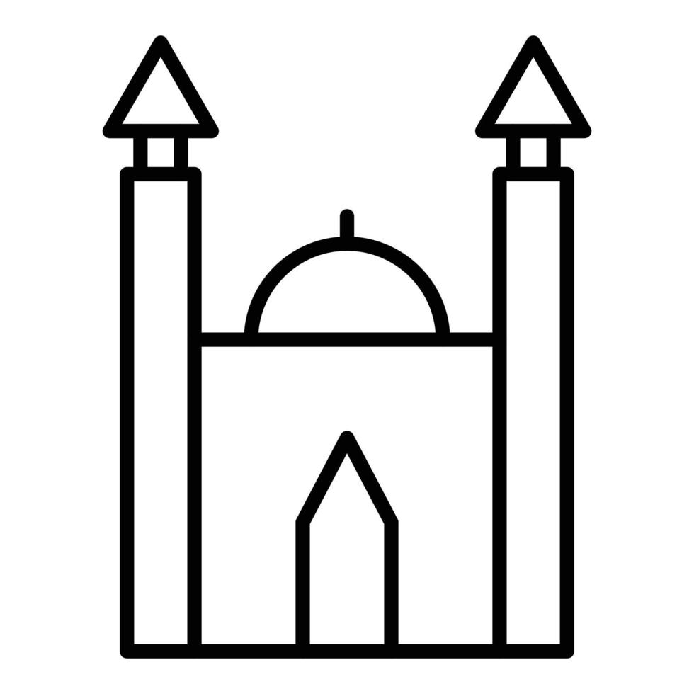 style d'icône de mosquée vecteur