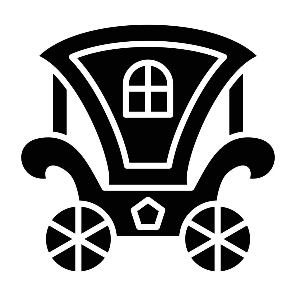 style d'icône de chariot vecteur