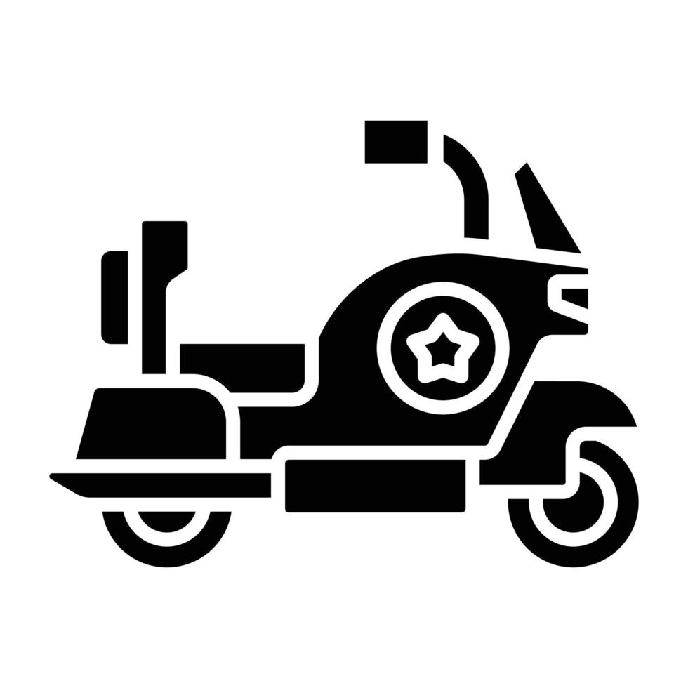 style d'icône de moto vecteur