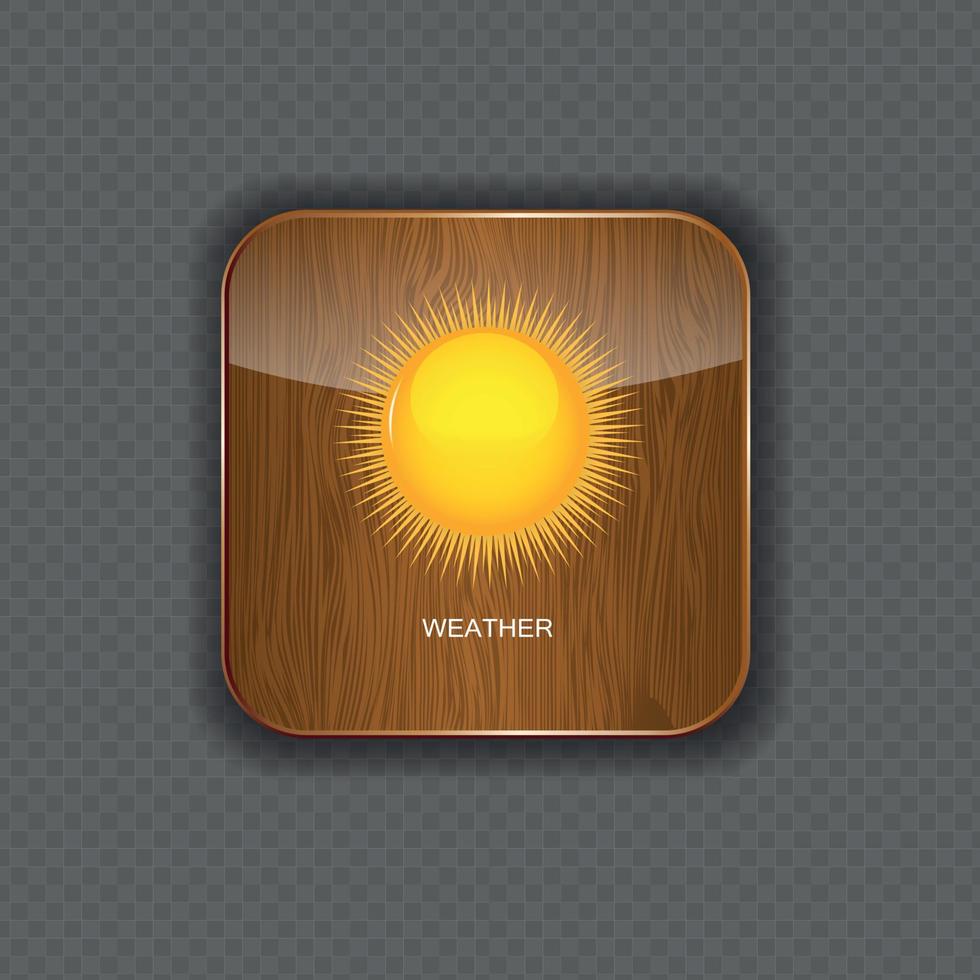 icônes d'application bois météo vecteur