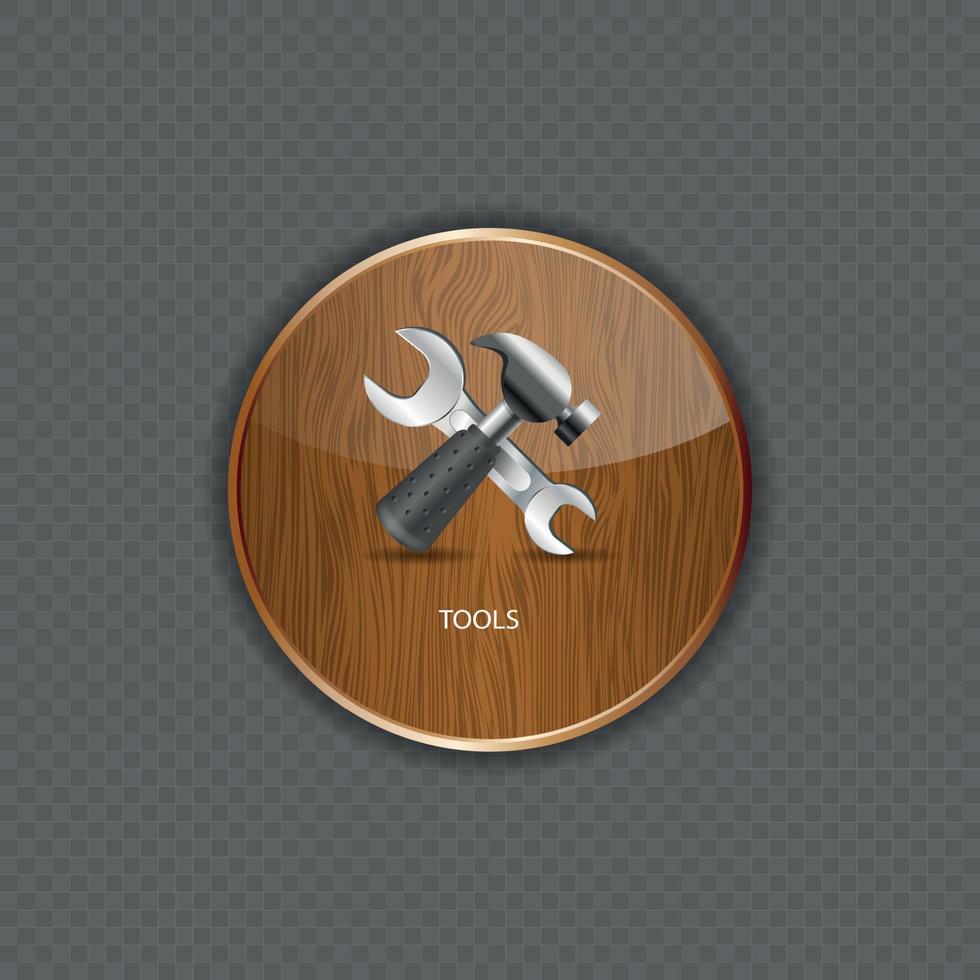 outils bois application icônes illustration vectorielle vecteur