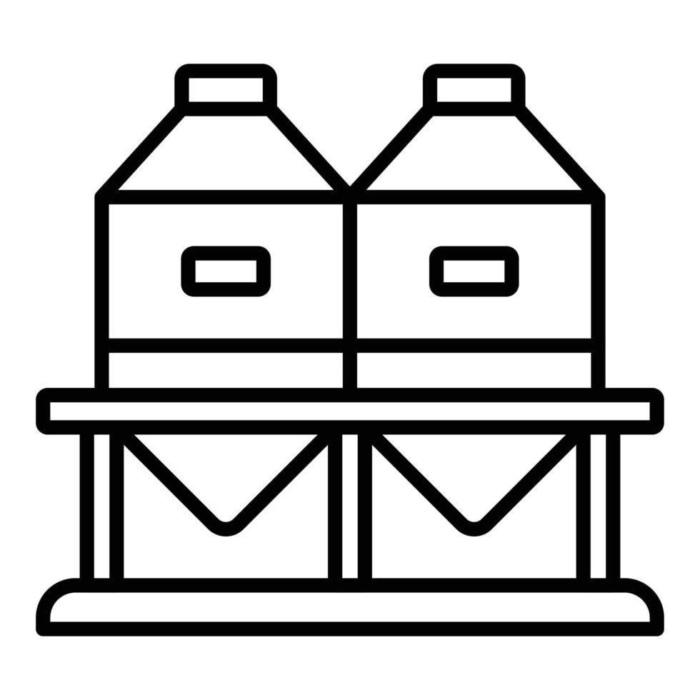 style d'icône de silo vecteur