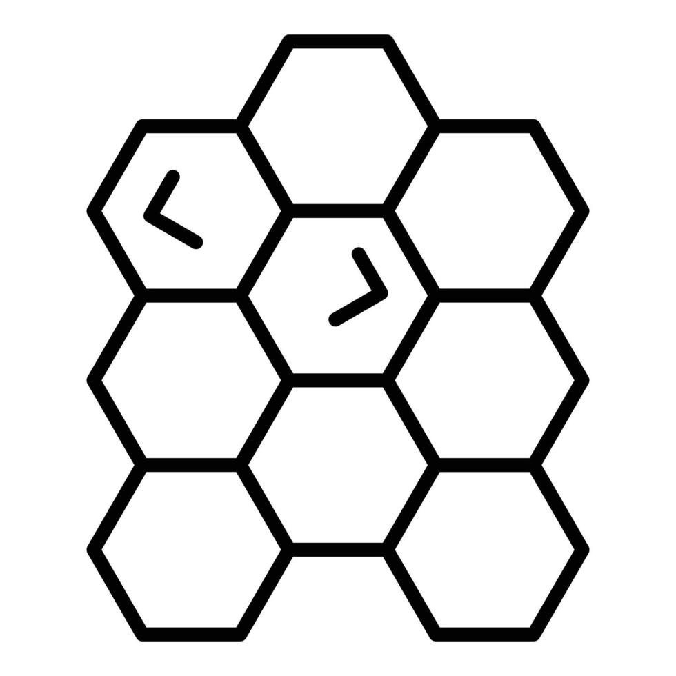 style d'icône en nid d'abeille vecteur