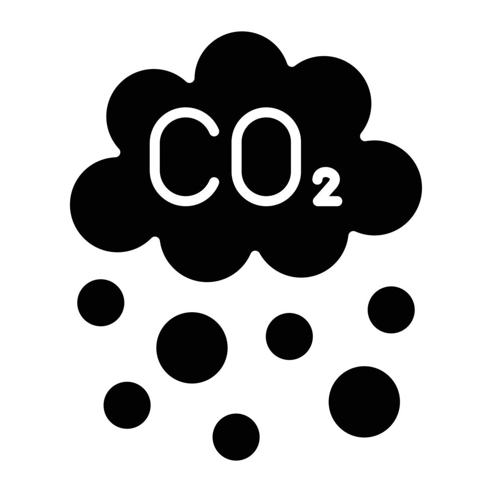 style d'icône de pollution co2 vecteur