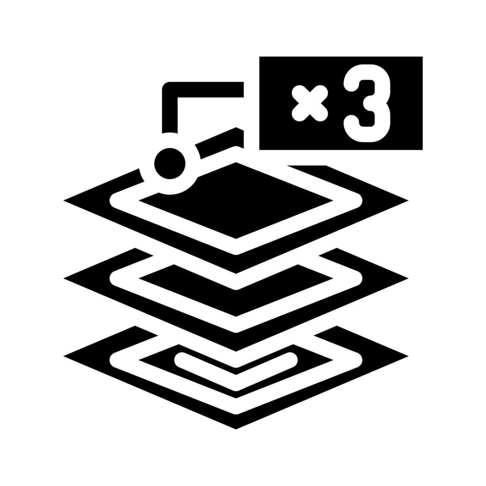 couches de serviettes glyphe icône illustration vectorielle vecteur
