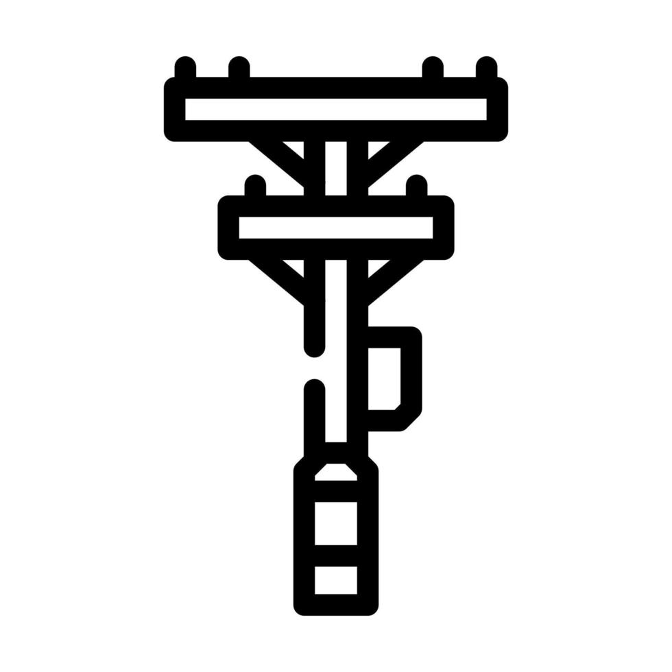 illustration vectorielle d'icône de ligne de poteaux électriques vecteur
