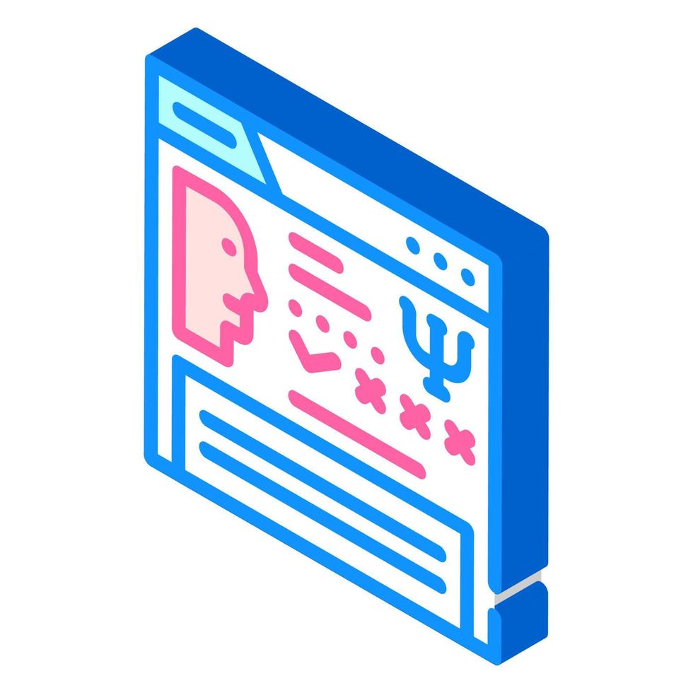 illustration vectorielle d'icône de glyphe de dossier médical électronique vecteur