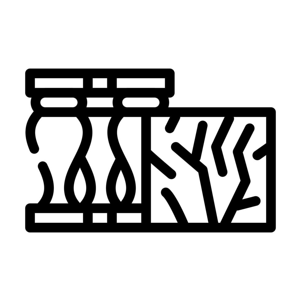 illustration vectorielle d'icône de ligne de matériau de construction en marbre vecteur
