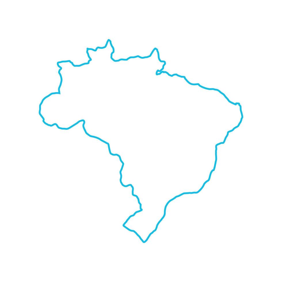 carte du brésil illustrée sur fond blanc vecteur