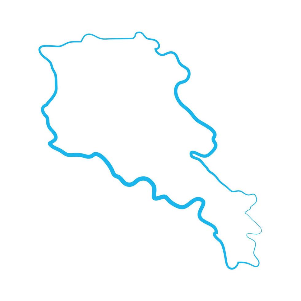 Carte de l'Arménie illustrée sur fond blanc vecteur