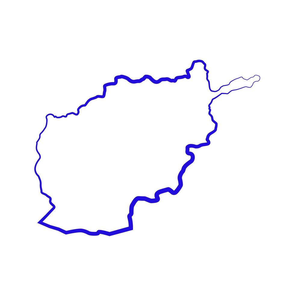 carte de l'afghanistan illustrée sur fond blanc vecteur