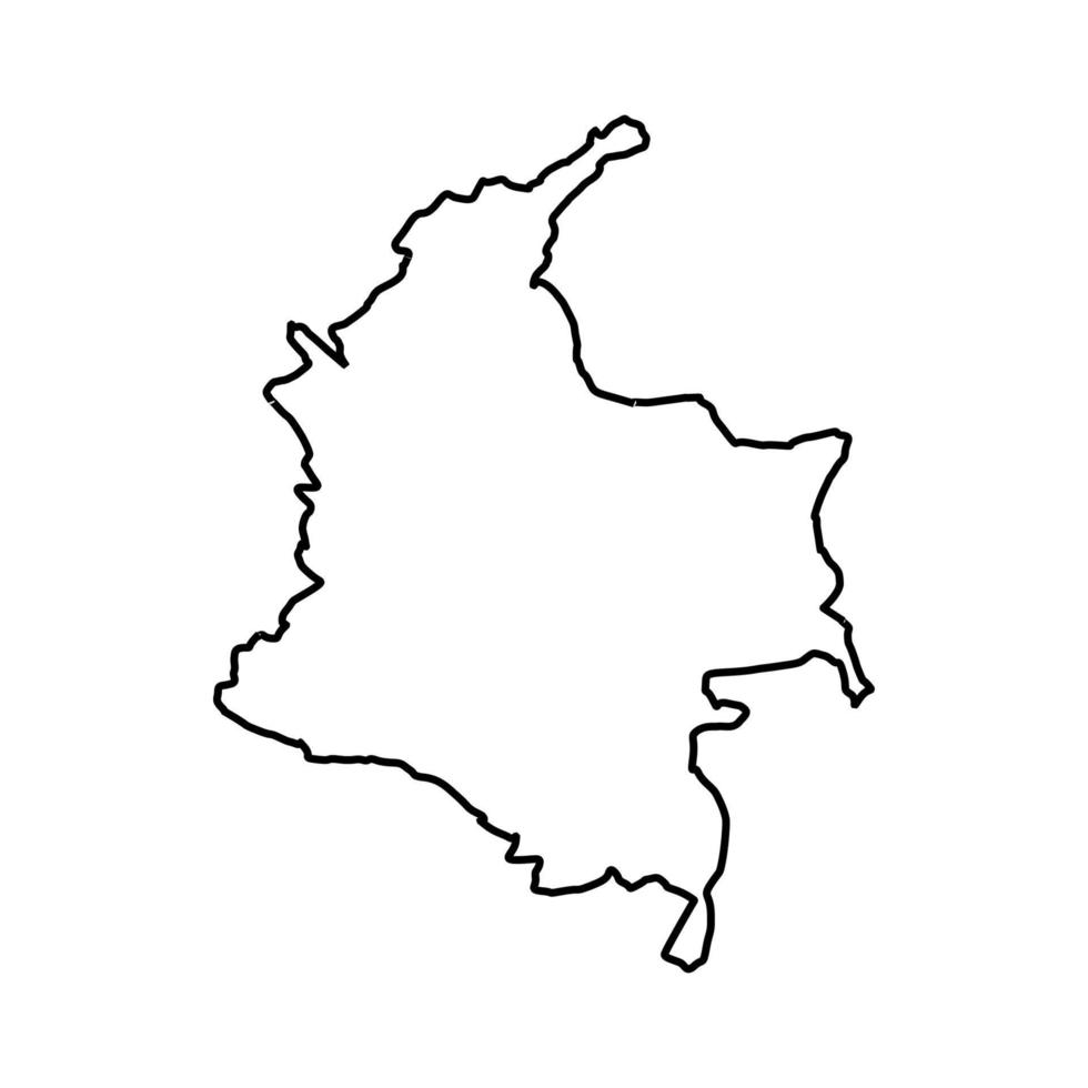 carte colombie illustrée sur fond blanc vecteur
