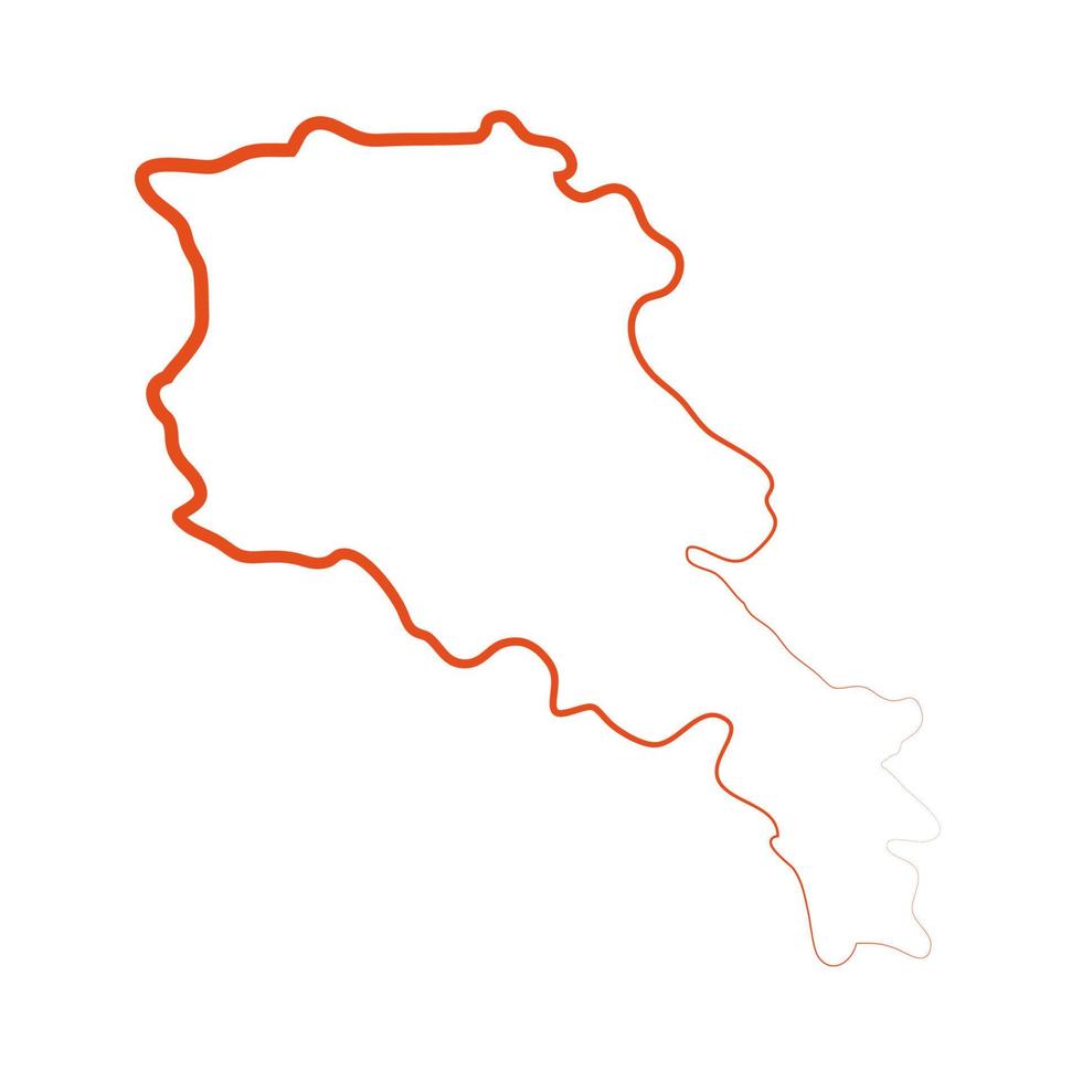 Carte de l'Arménie illustrée sur fond blanc vecteur