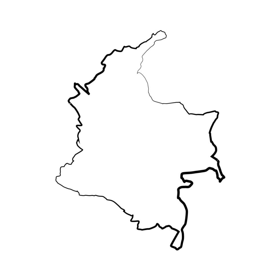 carte colombie illustrée sur fond blanc vecteur