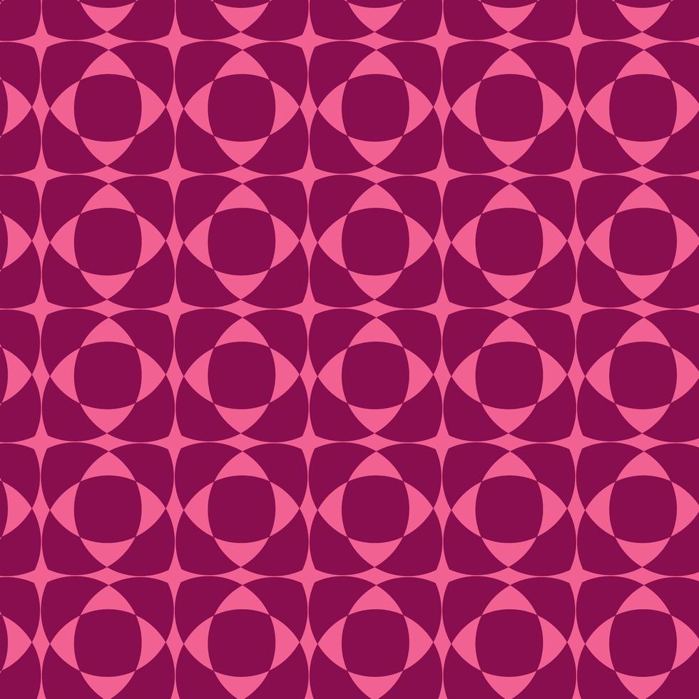 motif rétro géométrique rose foncé et rose clair vecteur