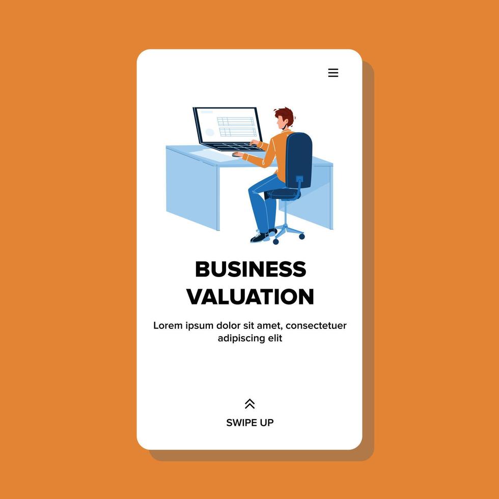 service d'évaluation d'entreprise employé homme illustration vectorielle vecteur