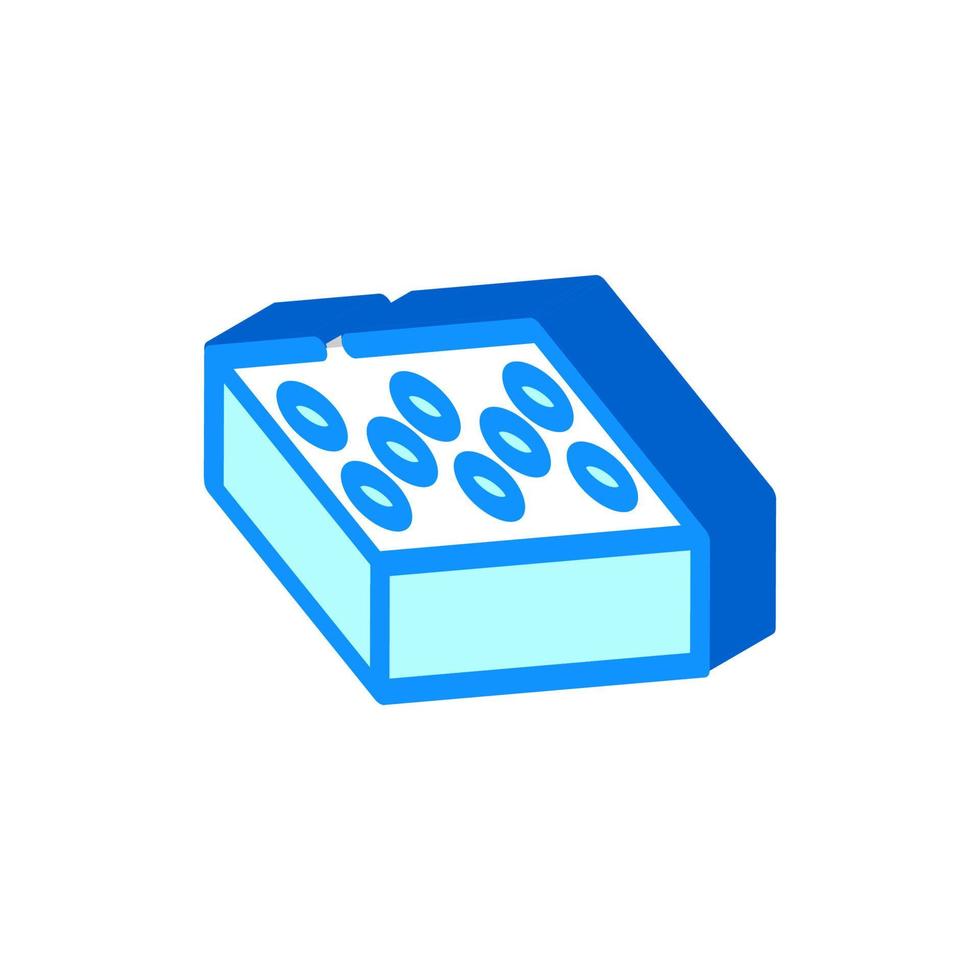 illustration vectorielle d'icône isométrique de brique de silicate vecteur