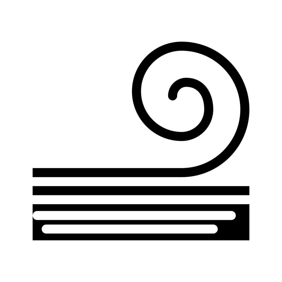 linoléum ou moquette couvrant l'illustration vectorielle de l'icône de glyphe vecteur